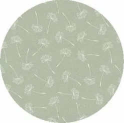 Rond Tafelzeil Pluizenbloem Oud Groen (140cm)