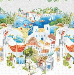 Ovaal Tafelzeil Grieks Dorp 1 Ovaal Tafelzeil Grieks Dorp