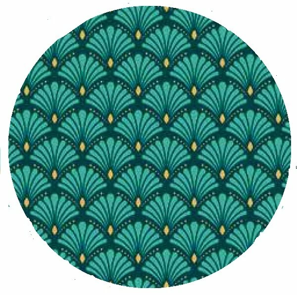 Rond Tafelzeil Pauw Groen (140cm) 1 Rond Tafelzeil Pauw Groen (140cm)