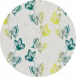 Rond Tafelzeil Groene Vlinders (140cm)