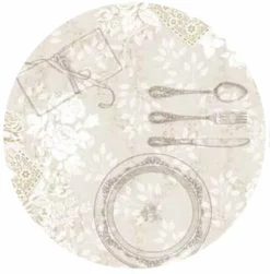 Rond Tafelzeil Diner Creme (140cm)