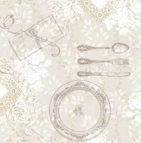 Ovaal Tafelzeil Diner Creme 1 Ovaal Tafelzeil Diner Creme