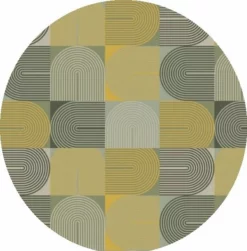 Rond Tafelzeil Retro 70's (140cm)