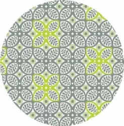 Rond Tafelzeil Retro Bloem Groen (140cm)