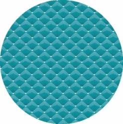Rond Tafelzeil Retro Mountains Blue (140cm)