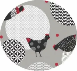 Rond Tafelzeil Stippen En Kippen (140cm)