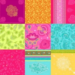 Ovaal Tafelzeil Patchwork Kleuren