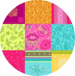Rond Tafelzeil Patchwork Kleuren (140 Cm)