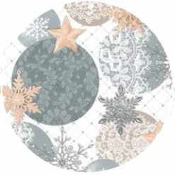 Rond Kerst Tafelzeil Ster (licht) 140cm