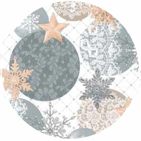 Rond Kerst Tafelzeil Ster (licht) 140cm 1 Rond Kerst Tafelzeil Ster (licht) 140cm