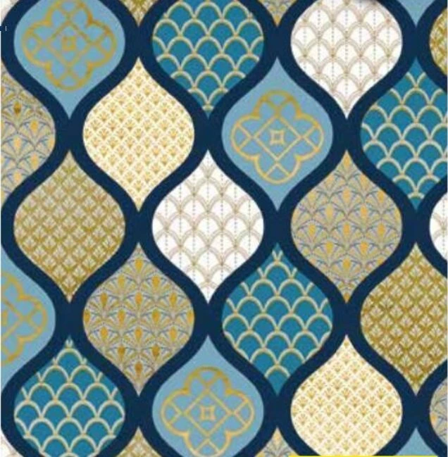 Ovaal Tafelzeil Oosterse Sferen Blauw 1 Ovaal Tafelzeil Oosterse Sferen Blauw