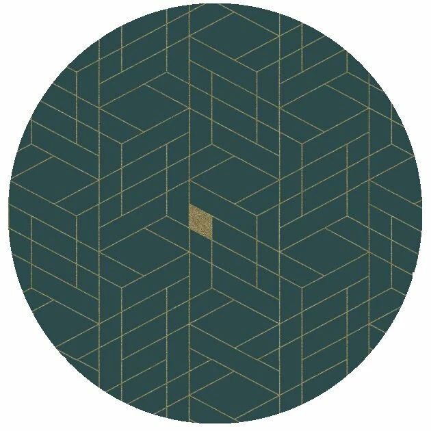 Rond Tafelzeil Abstract Donkergroen (140cm) 1 Rond Tafelzeil Abstract Donkergroen (140cm)