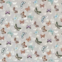 Ovaal Tafelzeil Vlinders Grijs