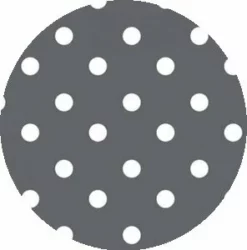 Rond Tafelzeil Donkergrijs Met Witte Stippen (140cm)
