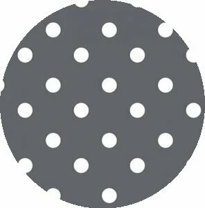 Rond Tafelzeil Donkergrijs Met Witte Stippen (140cm) 1 Rond Tafelzeil Donkergrijs Met Witte Stippen (140cm)