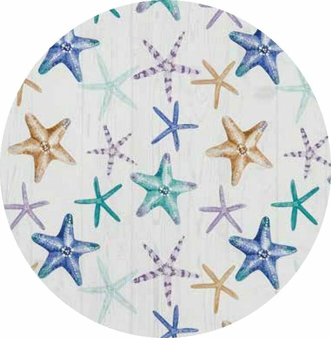 Rond Tafelzeil Zeester (140cm) 1 Rond Tafelzeil Zeester (140cm)