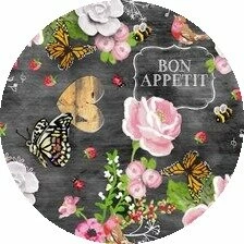 Rond Tafelzeil Bon Appetit (140cm)