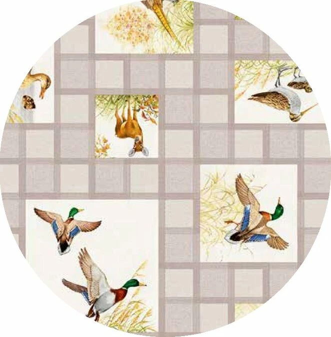 Rond Tafelzeil Wilde Eend En Fazant 1 Rond Tafelzeil Wilde Eend En Fazant