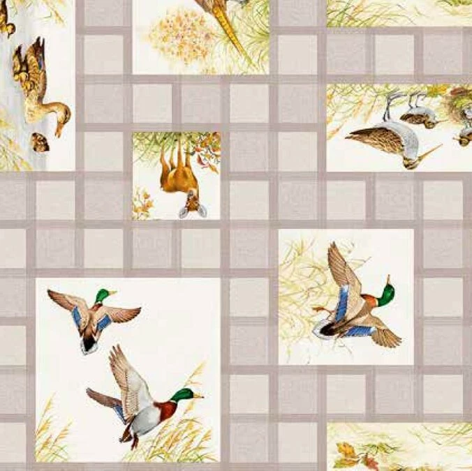 Rond Tafelzeil Wilde Eend En Fazant 2 Rond Tafelzeil Wilde Eend En Fazant - Afbeelding 2