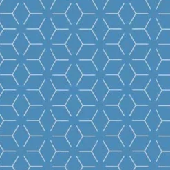 Ovaal Tafelzeil Geometrisch Blauw