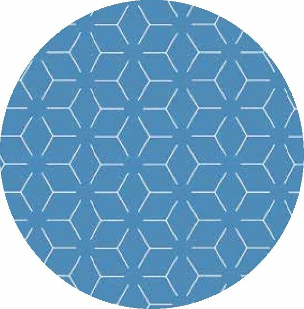 Rond Tafelzeil Geometrisch Blauw (140cm) 1 Rond Tafelzeil Geometrisch Blauw (140cm)