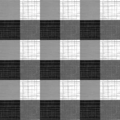 Wasbaar Tafelzeil Geblokt Wit/grijs/zwart