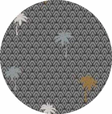 Rond Tafelzeil Grijs Met Palmbomen (140cm) 1 Rond Tafelzeil Grijs Met Palmbomen (140cm)