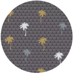 Rond Tafelzeil Palm Zwart (140cm)