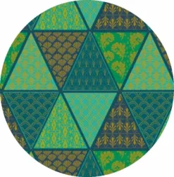 Rond Tafelzeil Triangle Green (140cm)