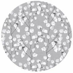 Groot Rond Tafelzeil Katoenplant Grijs (160cm)