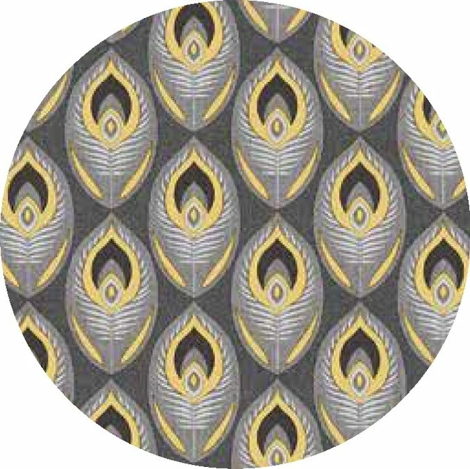 Rond Tafelzeil Art Deco Donkergrijs (140cm) 1 Rond Tafelzeil Art Deco Donkergrijs (140cm)