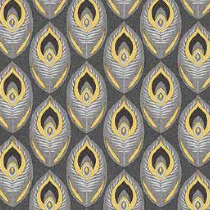 Ovaal Tafelzeil Art Deco Donkergrijs 1 Ovaal Tafelzeil Art Deco Donkergrijs