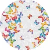 Rond Tafelzeil Gekleurde Vlinders (140cm)