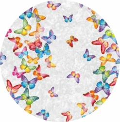 Rond Tafelzeil Gekleurde Vlinders (140cm)