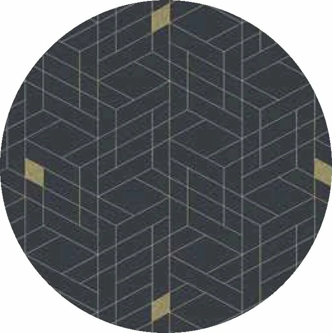 Rond Tafelzeil Abstract Zwart (140cm) 1 Rond Tafelzeil Abstract Zwart (140cm)