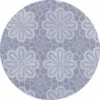 Rond Tafelzeil Vintage Bloemen Blauw (ca. 137cm)