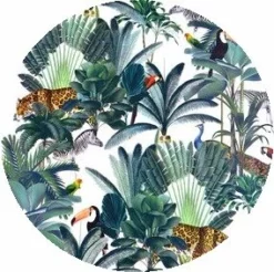 Rond Tafelzeil Tropical Animals (140cm)