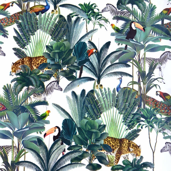 Rond Tafelzeil Tropical Animals (140cm) 2 Rond Tafelzeil Tropical Animals (140cm) - Afbeelding 2