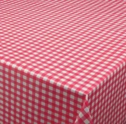 Ovaal Tafelzeil Ruitje Rood Paty