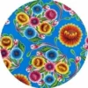 Rond Mexicaans Tafelzeil Floral Blauw (120cm)