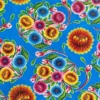 Ovaal Mexicaans Tafelzeil Floral Blauw