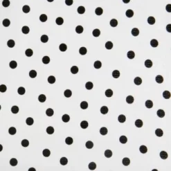 Ovaal Mexicaans Tafelzeil Wit Met Zwarte Stippen