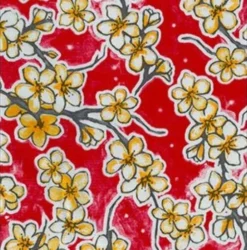 Ovaal Mexicaans Tafelzeil Kersenbloesem Rood