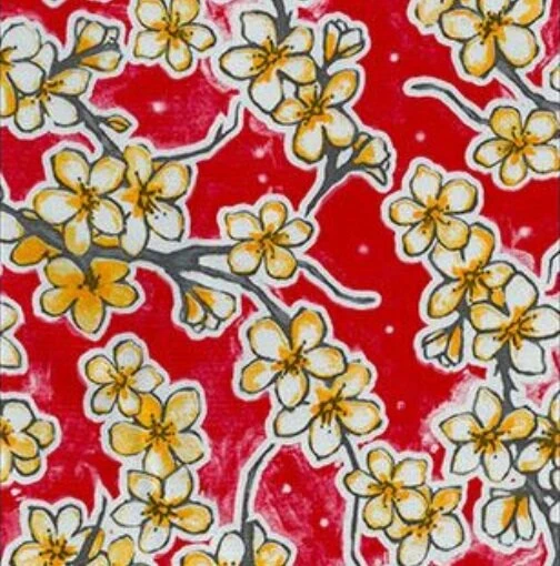 Ovaal Mexicaans Tafelzeil Kersenbloesem Rood 1 Ovaal Mexicaans Tafelzeil Kersenbloesem Rood