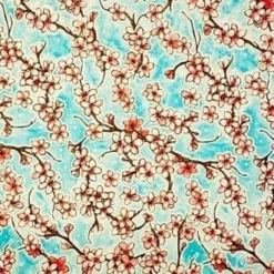 Ovaal Mexicaans Tafelzeil Kersenbloesem Lichtblauw