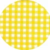 Rond Mexicaans Tafelzeil Ruitjes Geel (120cm)