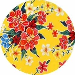 Rond Mexicaans Tafelzeil Fortin Geel (120cm)