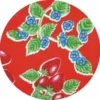 Rond Mexicaans Tafelzeil Aardbei Rood (120cm)