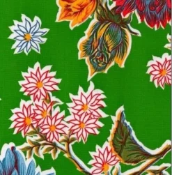 Ovaal Mexicaans Tafelzeil Chrysant Groen