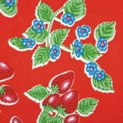 Ovaal Mexicaans Tafelzeil Aardbei Rood